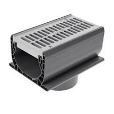 NDS® 4" Gray Spee-D Channel Drain Bottom Outlet at ...