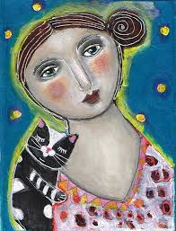 &quot;red hair and 3 cats&quot; Nevin Engin - Artwork on USEUM - love-my-kitty-sandi-fitzgerald-2012-6f14f455