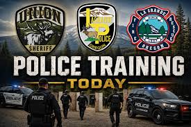 Police Training in La Grande today, July 8