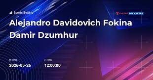 Alejandro Davidovich Fokina vs. Damir Dzumhur 26 May 2026 | H2H, Betting Tips & Odds