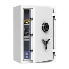 Large White Fireproof Safe with Fingerprint Sensor ...