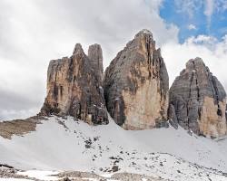 Image of Tre Cime di Lavaredo, three distinctive peaks in the Dolomites