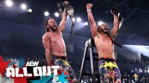 PAC and Andrade El Ídolo during their AEW All Out championship match