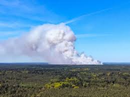 Grote natuurbrand in Epe, rookwolken te zien vanaf Nunspeet