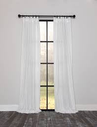 MANOR LUXE 96-Inches White Semi-sheer Rod pocket Single curtain panel in the Curtains & Drapes department at Lowes.com
