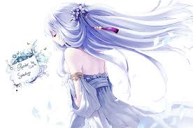 Résultat de recherche d'images pour "manga fille cheveux bleu triste"