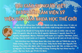 [Infographic]. Hai Giáo sư người Việt được bầu làm Viện sỹ Viện Hàn lâm Khoa học thế giới