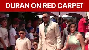 Jhoan Duran and family on MLB All-Star Red Carpet