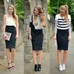 Casual Pencil Skirt Looks - The Rich Life On a Budget