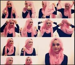 Hasil gambar untuk tutorial hijab paris