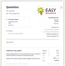 Electrician Quote Template - YourTradeBase via Relatably.com