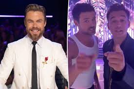 Tyler Cameron and Dylan Efron joke about Derek Hough's Dancing With the Stars mix-up