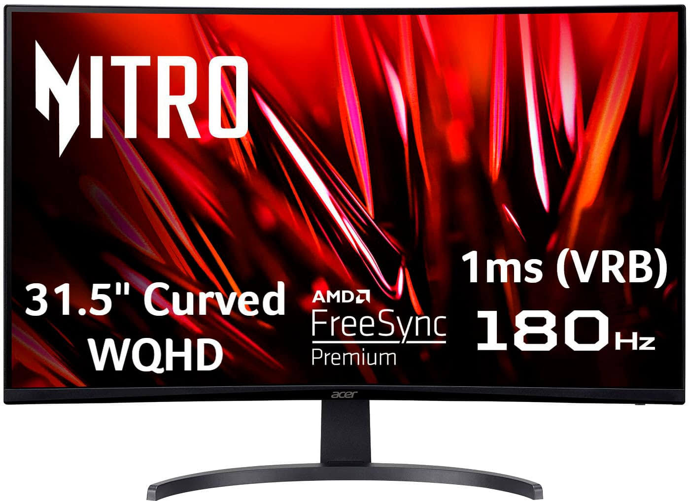 Acer Nitro Edb323qu S3 32" Class Wqhd Curved Screen Gaming LED Monitor