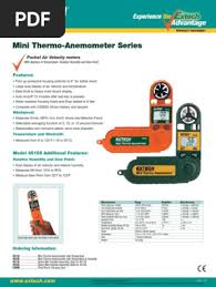 Mini Thermo-Anemometer Series: Pocket Air Velocity Meters ...