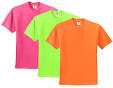 Neon tee shirts