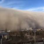 Sandstorm metres high engulfs Chinese