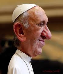 Resultado de imagen de caricatura del papa francisco