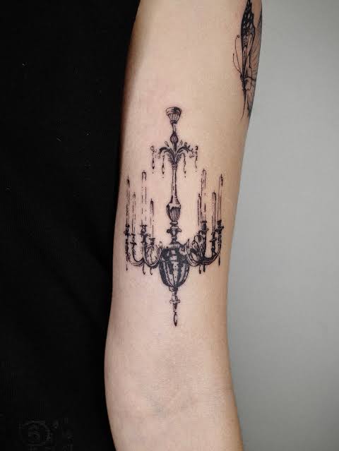 Chandelier for Destiny . . . . #chandeliertattoo #vintagetattoo ...