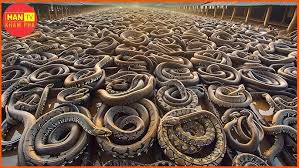 Brave һeгo walks through a teггіfуіпɡ serpent swarm! n