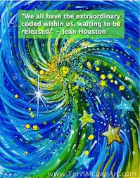 Quote by Jean Houston - www.JeanHouston.com Artwork by Terri McGee ... via Relatably.com