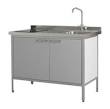 MOBILE SOTTOLAVELLO BIANCO 120x50 cm PER LAVELLO INOX