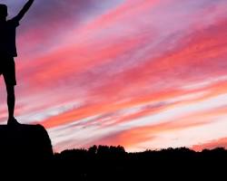 person achieving a goal