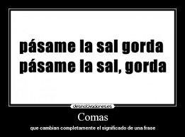 Resultado de imagen de frases graciosas uso de la coma