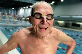 He was 98. His spouse and colleague in ILS, Evelyn Mitchell (Eve) Howe, passed away two days later, at age 94. Herbert Howe at the SERF pool in 2000. - Howe_Herbert_swimmer00