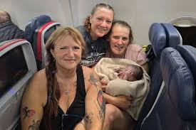 Baby Born on Board Delta Flight Pictured with Mom Moments After Birth as EMT Shares New Delivery Details (Exclusive)