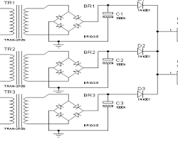 Image of Threephase power system diagram