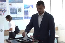 Son of Hashim Thaci, Endrit casts his vote expecting "a change that must happen"