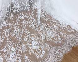 Image of Chantilly Lace Wedding Dress Fabric