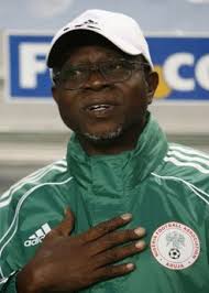 Eaglets head coach Yemi Tella looks his players at the final match against Spain at the FIFA U-17 World Cup in Seoul September 9, 2007. - coach-tella