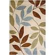 Leaf pattern area rugs