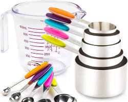 صورة الكؤوس والملاعق المعيارية (Measuring Cups and Spoons)