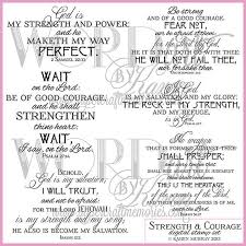 Strength &amp; Courage KJV Scripture Quotes WORDart by WORDartbyKaren ... via Relatably.com