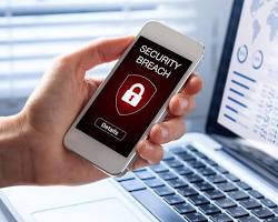 Image of Mobile device security breach graphic