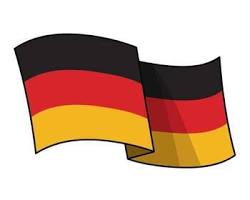 waving german flag icon small isolated white background, generirano z umetno inteligenco