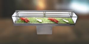 Curved Glass Refrigerated Sushi Display Case | YOSHIMASA