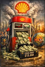 Shell CEO's Pay Surge Sparks Outrage Amid Falling Profits