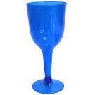 Blue plastic glasses