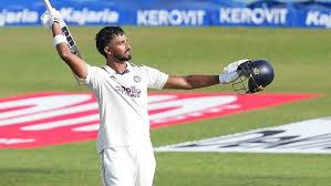 Devdutt Padikkal celebrating his 199 for India A against New Zealand A in the 1st unofficial Test at Lincoln, 2026