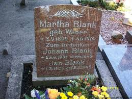 Grab von Martha Blank (geb. Weber) (03.09.1899-03.05.1974 ...