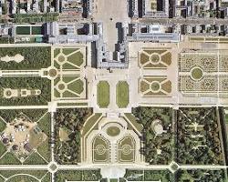 Image of Versailles Gardens aerial view