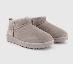 UGG Classic Ultra Mini Boots Oyster - Women's Ankle Boots