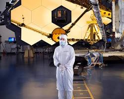 scientists and engineers working on the James Webb Space Telescope