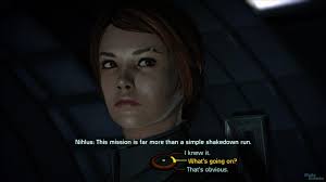 Screenshot: Dialog choices use a radial menu. Mass Effect Xbox 360 Dialog choices use a radial menu. Contributed by BurningStickMan (17745) on Dec 18, 2009. - 405433-mass-effect-xbox-360-screenshot-dialog-choices-use-a-radial