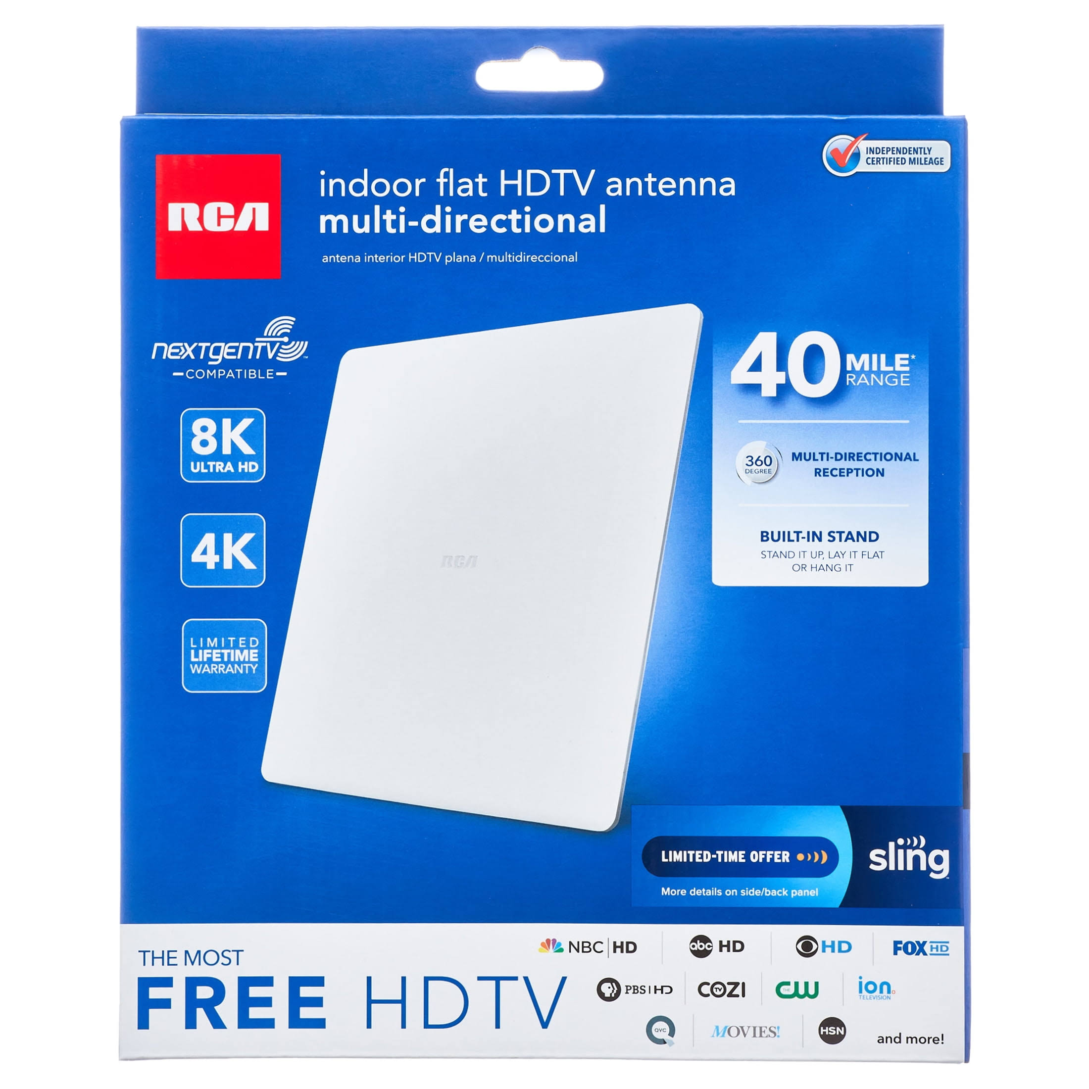 RCA Indoor Flat HDTV Antenna