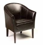 Bedford Turquoise Bonded Leather Tub Chair