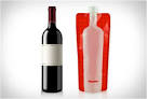 Unbreakable Reusable Wine Bottle Bag Flask On the Go. The